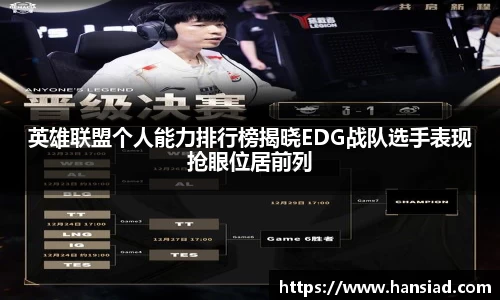 英雄联盟个人能力排行榜揭晓EDG战队选手表现抢眼位居前列